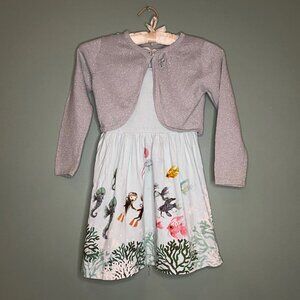 H & M Easter Dress with Pop Over Type Sweater Size  6-8 years